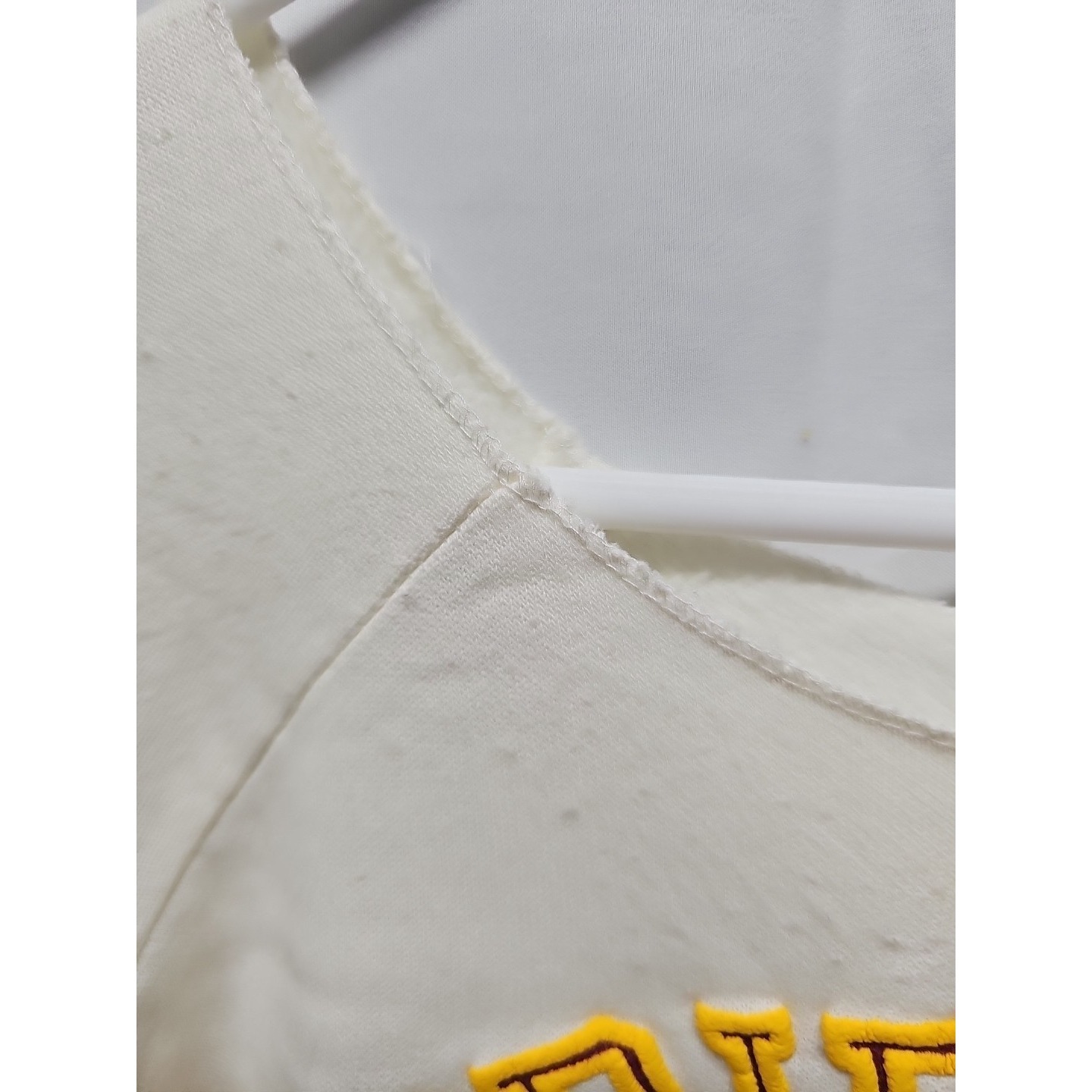 Rella Women White Vintage 90s Florida State Fsu Bodybuilding Crop Shirt One Size — image 6 of 8